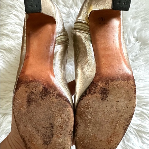 ⚡️FLASH SALE⚡️Vintage 1960s Gold Leather Mod Go Go Boots-Amano Bootier Size 6.5 - Picture 5 of 11